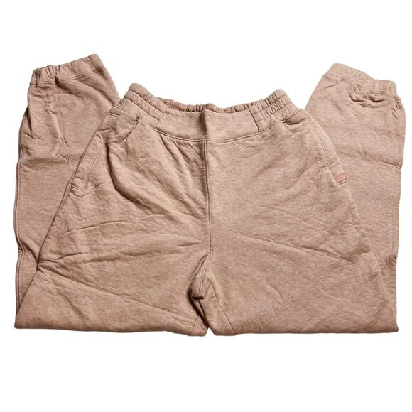 LUNYA Restore Double Faced Lounge Sweat Pants Light Pink Tan Pockets Soft NEW - Picture 6 of 16